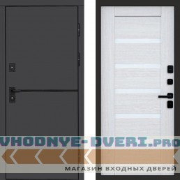 Входная дверь Тренд Графит Царга лиственница белая